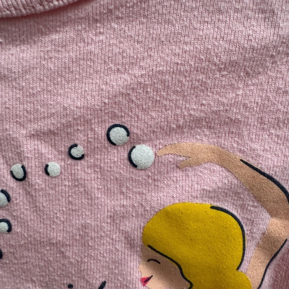 Carter's 3T Girls Pink Short Sleeve Mermaid Dreams Pajama Top